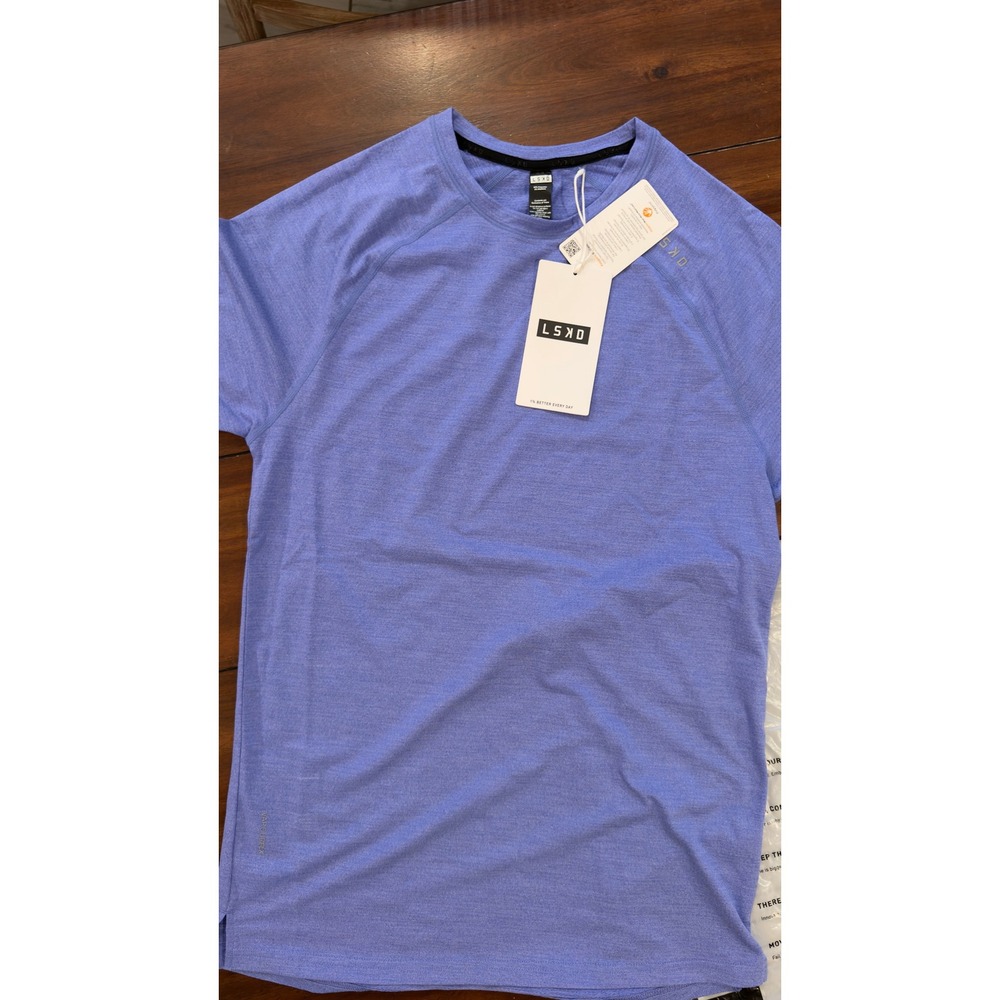 LSKD Perform VapourFLX Tee Baja Blue Marl Womens‎ XS MASS0006 Shirt NEW NWT
